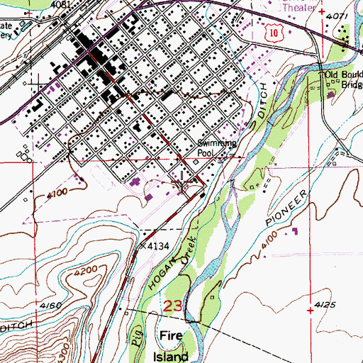 Topographic Map of Saint Josephs Catholic Church, MT