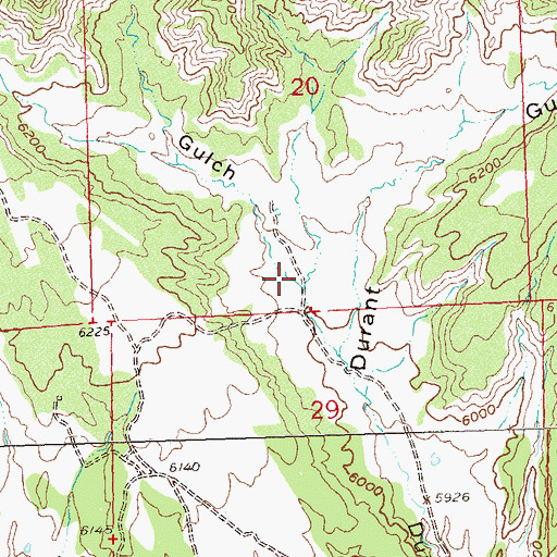 Topographic Map of West Durant Gulch, CO