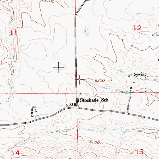 Topographic Map of Stockade Post Office (historical), MT