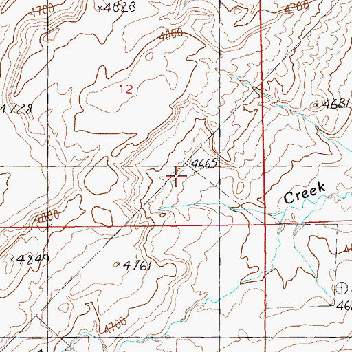 Topographic Map of Briley Post Office (historical), MT