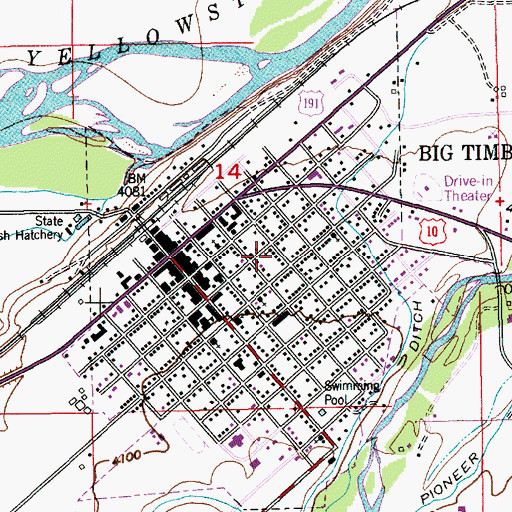 Topographic Map of Evangelical Church of North America, MT