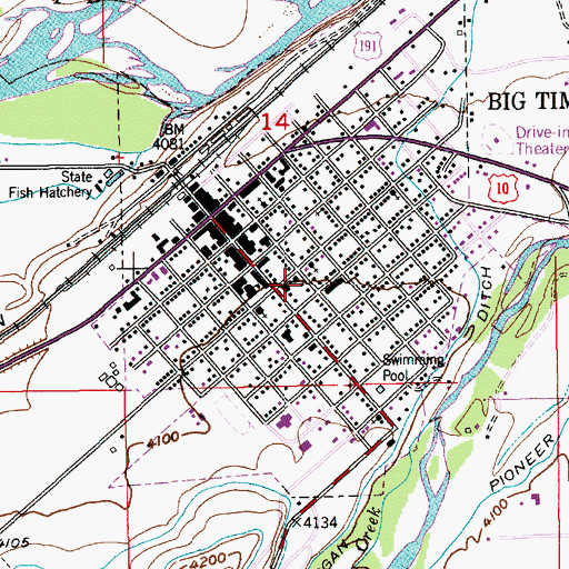 Topographic Map of Congregational Church, MT