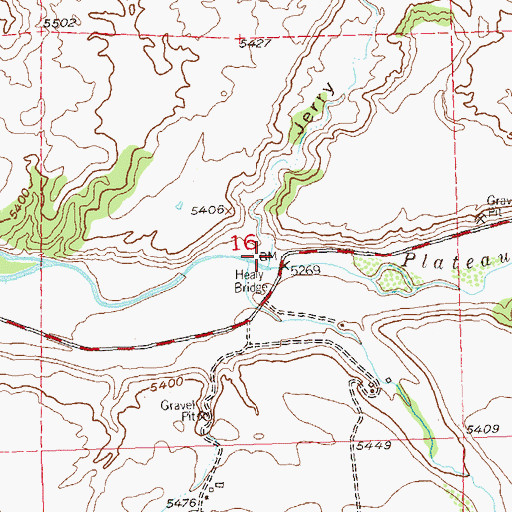 Topographic Map of Jerry Gulch, CO