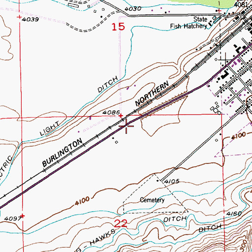 Topographic Map of Bonanza or Bozeman Trail Historical Marker, MT