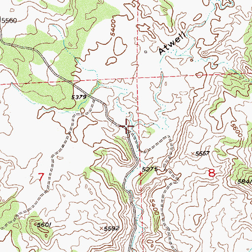 Topographic Map of Atwell Gulch, CO