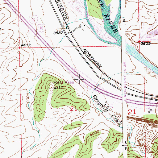Topographic Map of Captain William Clark Historical Marker, MT