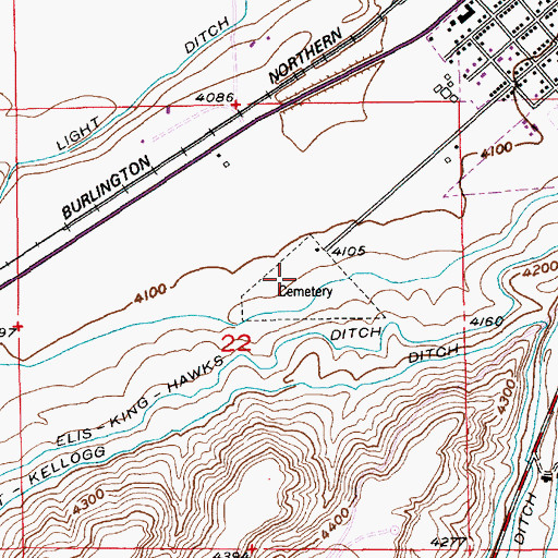 Topographic Map of Interchange 367, MT