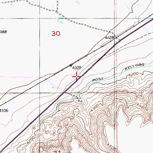 Topographic Map of Interchange 362, MT