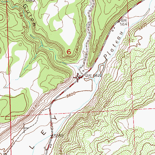 Topographic Map of Anderson Gulch, CO