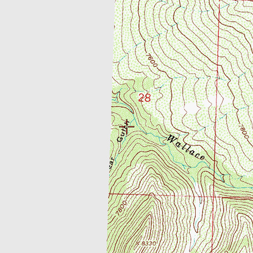 Topographic Map of Bear Gulch, CO