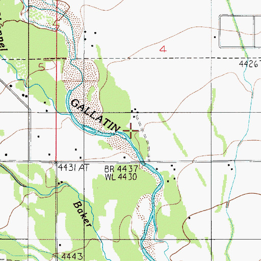 Topographic Map of Riverside School (historical), MT
