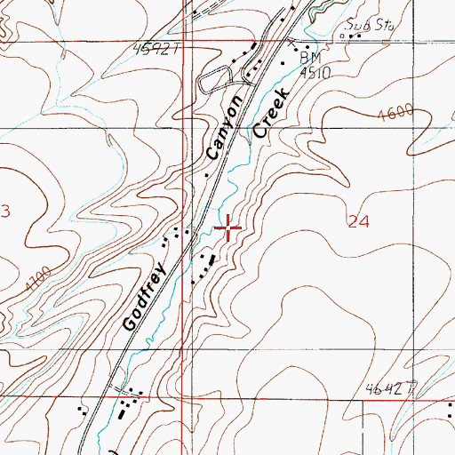 Topographic Map of Barnhart School (historical), MT