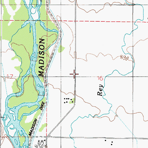 Topographic Map of Lower Madison School (historical), MT