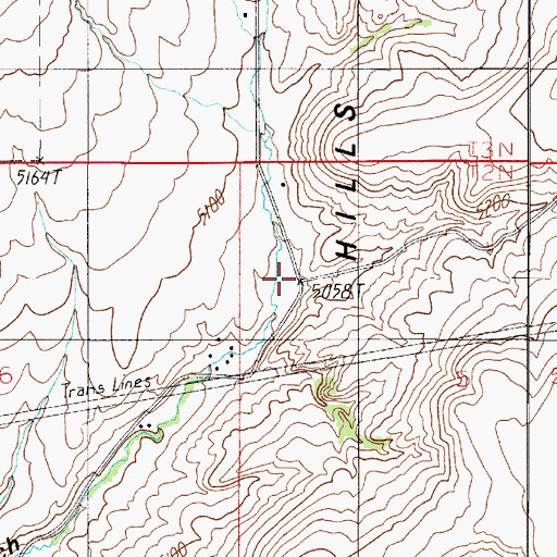 Topographic Map of Mount Zion School (historical), MT