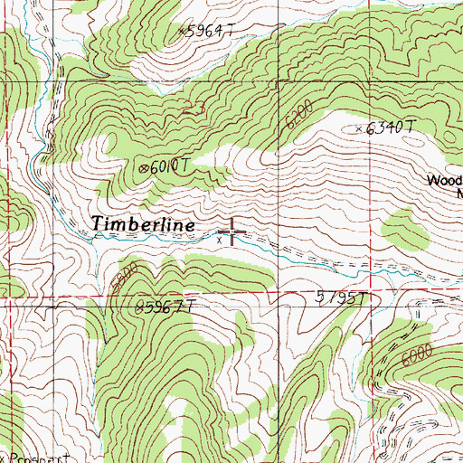 Topographic Map of Meadow Creek School (historical), MT