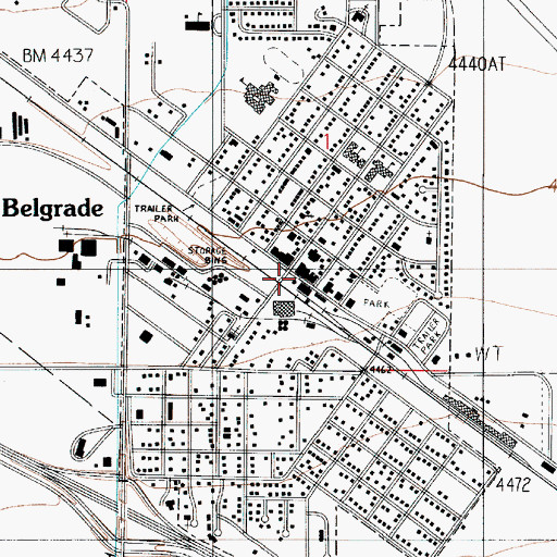 Topographic Map of Gallatin-Madison Cooperative School, MT