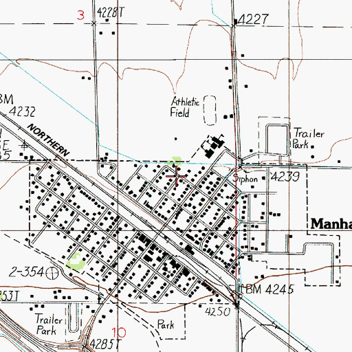 Topographic Map of Gallatin Valley Church, MT