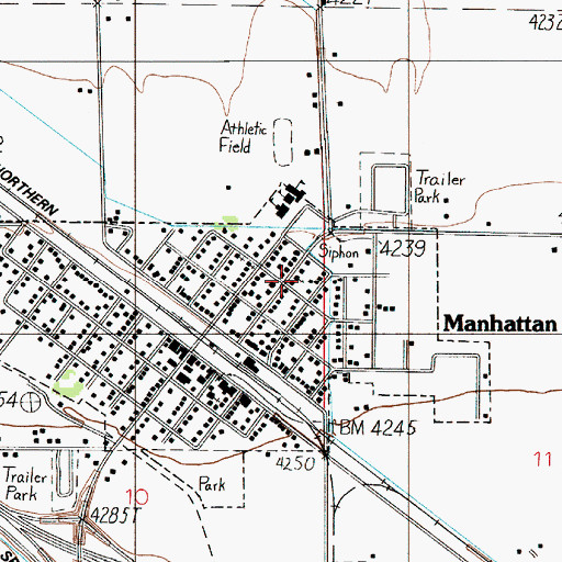 Topographic Map of Gethsemane Episcopal Church, MT