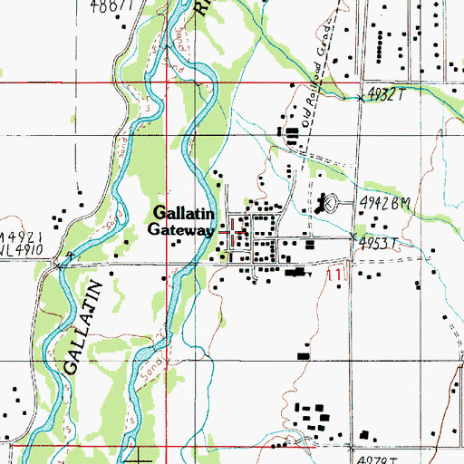 Topographic Map of Gateway Bible Church, MT
