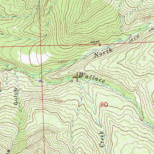 Topographic Map of Boxelder Creek, CO