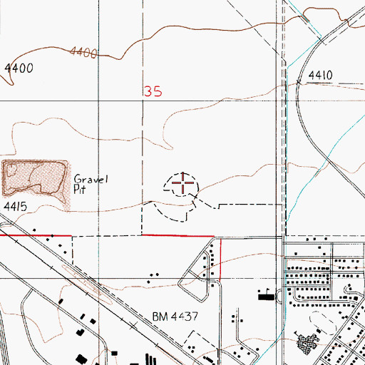 Topographic Map of Prescott Park, MT