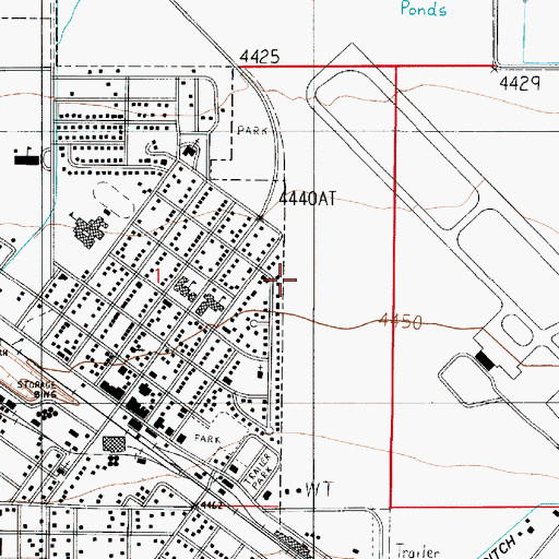Topographic Map of Childrens Park, MT