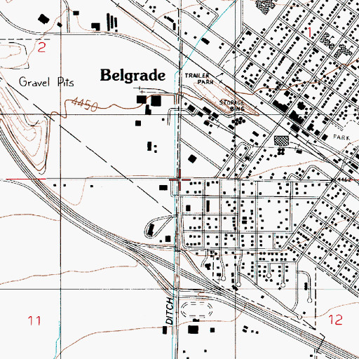Topographic Map of Clarkin Park, MT
