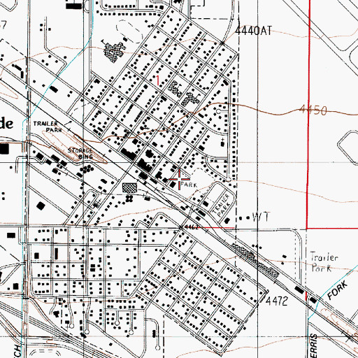 Topographic Map of Lewis and Clark Park, MT