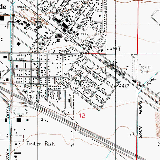 Topographic Map of Memorial Park, MT
