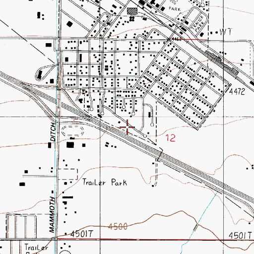 Topographic Map of Sunnyside Park, MT