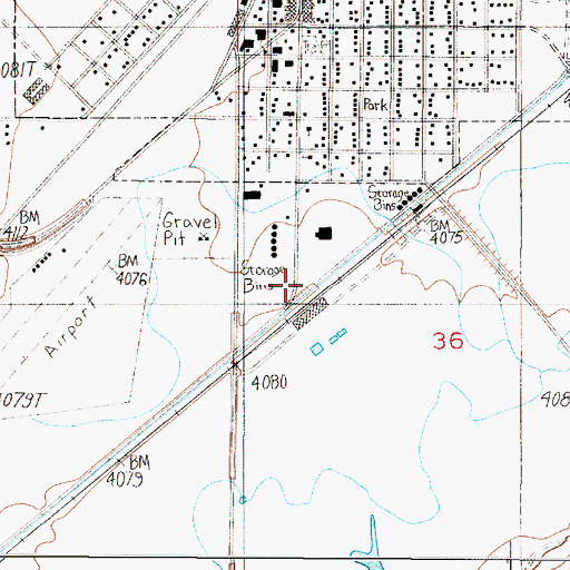 Topographic Map of Milwaukee Park, MT