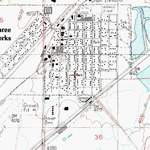 Topographic Map of Stevenson Park, MT