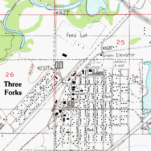 Topographic Map of Memorial Park, MT