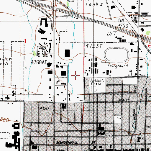 Topographic Map of Westlake Park, MT