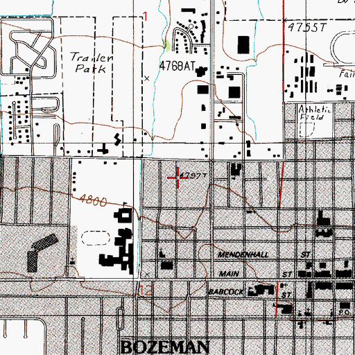 Topographic Map of North Ninth Park, MT