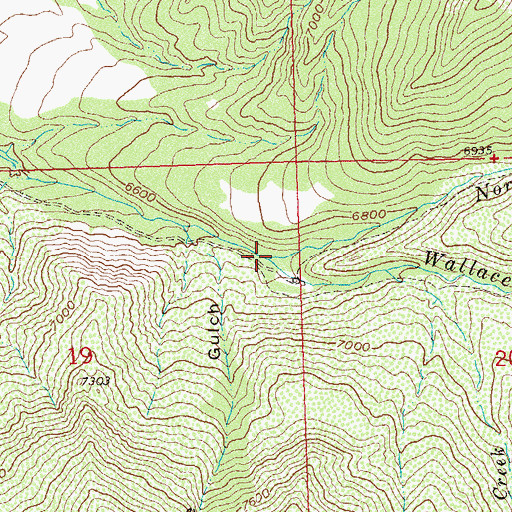 Topographic Map of North Fork Wallace Creek, CO