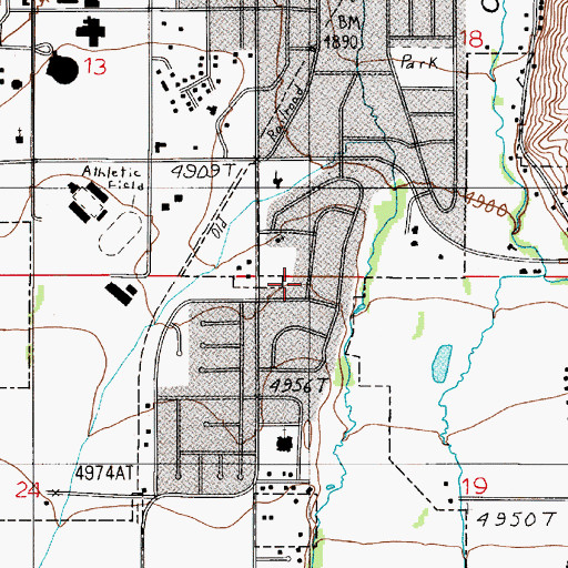 Topographic Map of Jarrett Park, MT