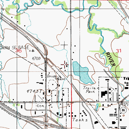 Topographic Map of Glen Lake Park, MT