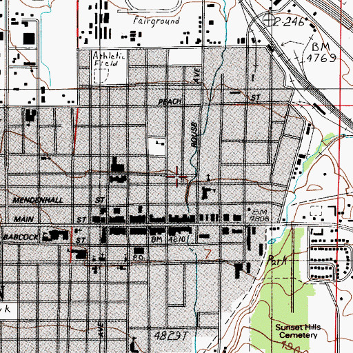 Topographic Map of Creekside Park, MT