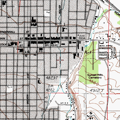 Topographic Map of Bogert Park, MT