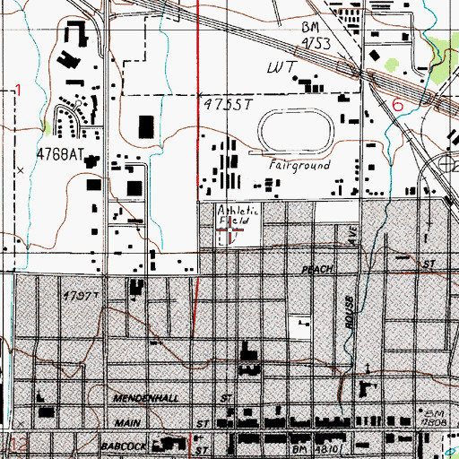 Topographic Map of Centennial Park, MT