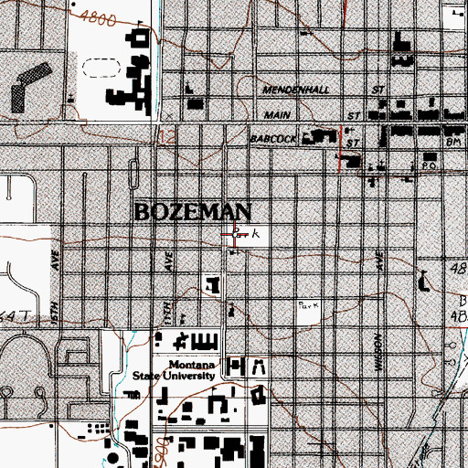 Topographic Map of Cooper Park, MT