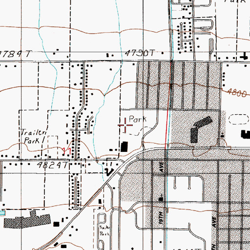 Topographic Map of Kirk Park, MT