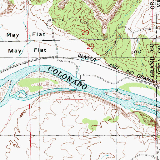 Topographic Map of Ruby Canyon, UT