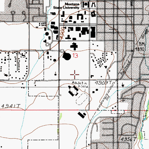 Topographic Map of Dyche Field, MT