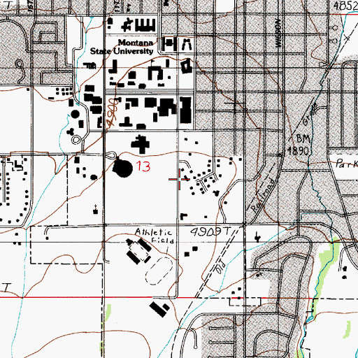 Topographic Map of Forest Products Lab, MT
