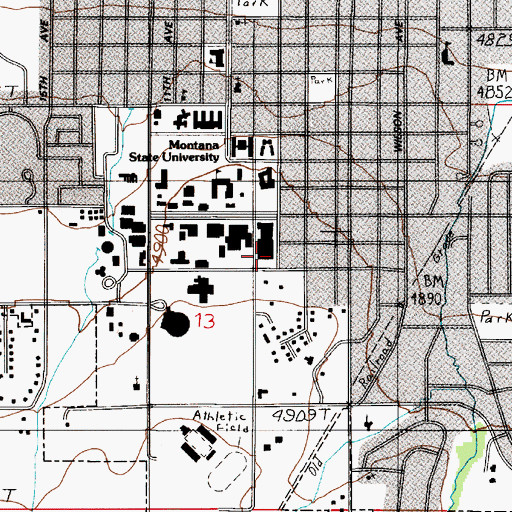 Topographic Map of EPS Building, MT