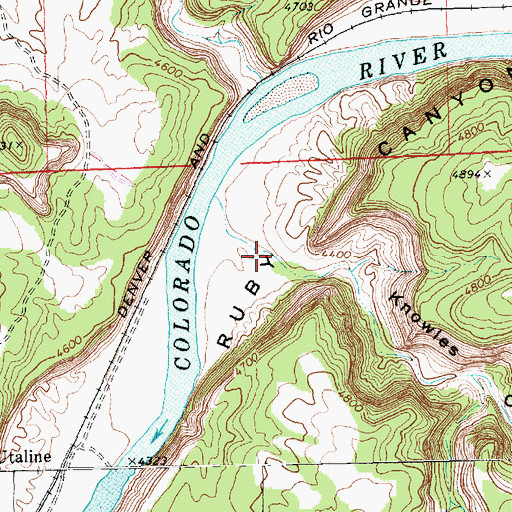 Topographic Map of Knowles Canyon, CO
