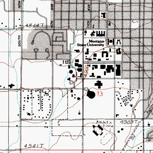Topographic Map of McCall Hall, MT