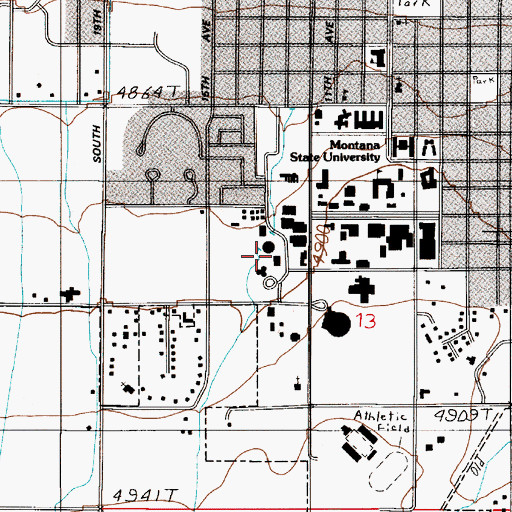 Topographic Map of Hedges Complex, MT